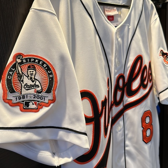 Baltimore Orioles Cal Ripken Mitchell & Ness White MLB Home Authentic Jersey 44 - Picture 2 of 8